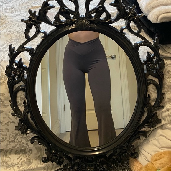 Grey Halara Bell Bottom Yoga Pants - Picture 3 of 6